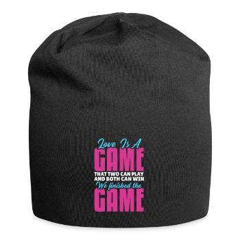 Valentins Tag Beziehung Liebes Spruch - Jersey-Beanie - Schwarz - Vorne