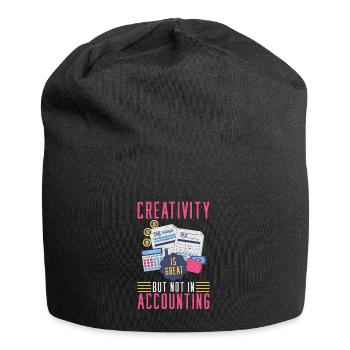 Kreativität ist großartig, aber nicht Buchhaltung - Jersey-Beanie - Schwarz - Vorne