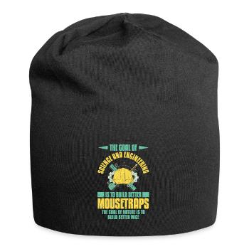 Das Ziel von Wissenschaft und Technik - Jersey-Beanie - Schwarz - Vorne