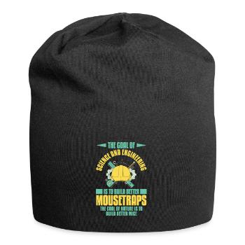 Das Ziel von Wissenschaft und Technik - Jersey-Beanie - Schwarz - Vorne
