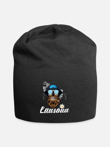 Lausbua Lederhosen - Jersey-Beanie - Schwarz