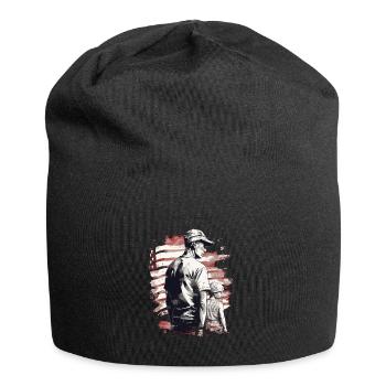 Jour des anciens combattants Papa Grand-père Anciens combattants - Bonnet en jersey - noir - Devant