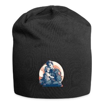 Jour des anciens combattants Papa Grand-père Anciens combattants - Bonnet en jersey - noir - Devant