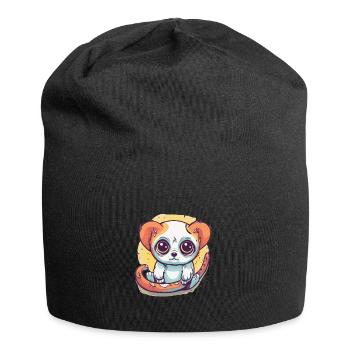 Netter Anime -Stil Langsam Loris Kawaii - Jersey-Beanie - Schwarz - Vorne