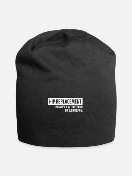 Hip Replacement Surgery Arthroplasty - Jersey Beanie - black