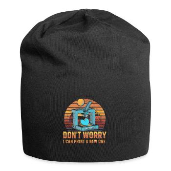 Don't worry, I can reprint it 3D printing - Jersey Beanie - black - Front