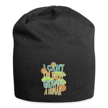 Ich kann nicht ich bin schwanger Schwangerschaft - Jersey-Beanie - Schwarz - Vorne