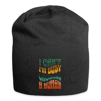 Ich kann nicht ich bin schwanger Schwangerschaft - Jersey-Beanie - Schwarz - Vorne