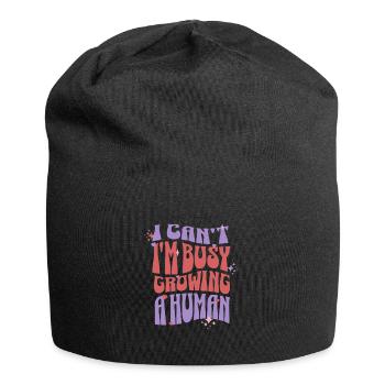 Ich kann nicht ich bin schwanger Schwangerschaft - Jersey-Beanie - Schwarz - Vorne