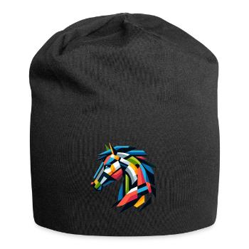 Abstract horse horse - Jersey Beanie - black - Front