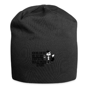 ich bleibe so wie ich bin schon alleine weil es - Jersey-Beanie - Schwarz - Vorne