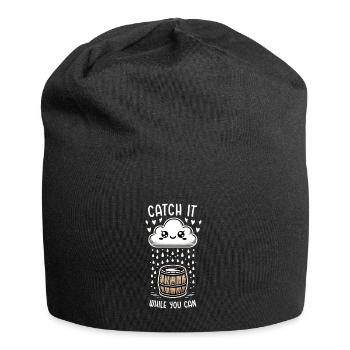 Catch it while you can harvest rainwater - Jersey Beanie - black - Front