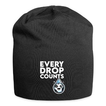 Every drop counts Rainwater harvest - Jersey Beanie - black - Front