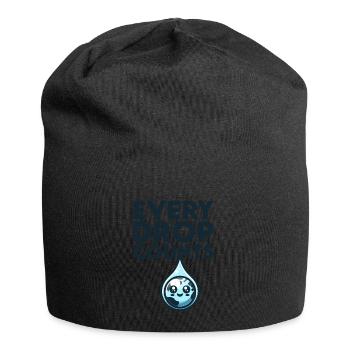 Every drop counts Rainwater harvest - Jersey Beanie - black - Front