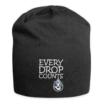 Every drop counts Rainwater harvest - Jersey Beanie - black - Front