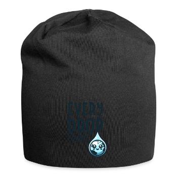 Every drop counts Rainwater harvest - Jersey Beanie - black - Front