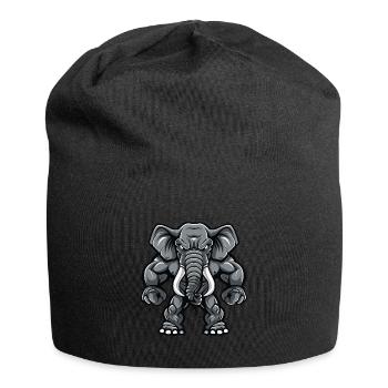 Elephant Muscles Bodybuilding - Jersey Beanie - black - Front