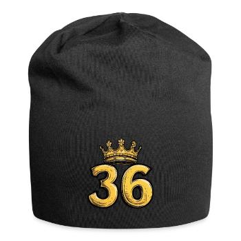 Couronne à 36 chiffres - Bonnet en jersey - noir - Devant