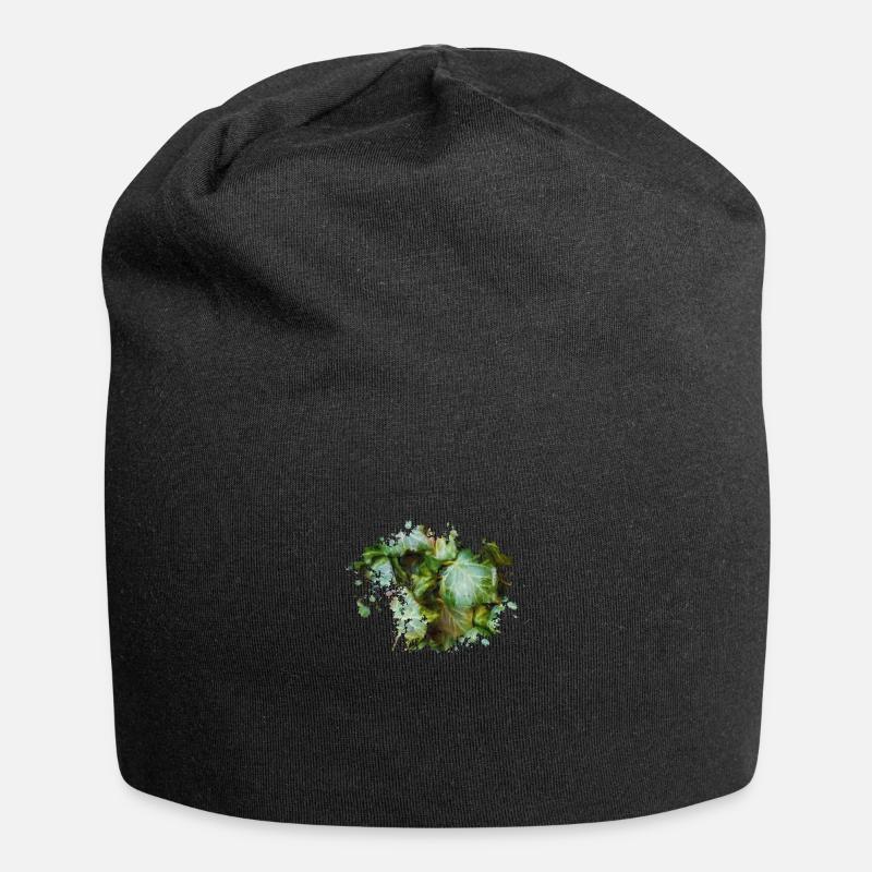 Efeu - Jersey-Beanie - Schwarz