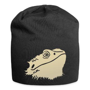 Bartagame Bearded Dragon - Jersey-Beanie - Schwarz - Vorne