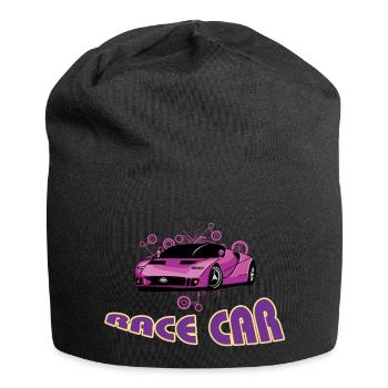 Rennauto - Jersey-Beanie - Schwarz - Vorne