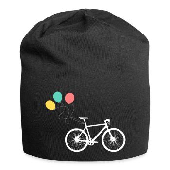 Fahrrad mit Luftballons - Jersey-Beanie - Schwarz - Vorne