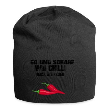 60 Geburtstag - Jersey-Beanie - Schwarz - Vorne