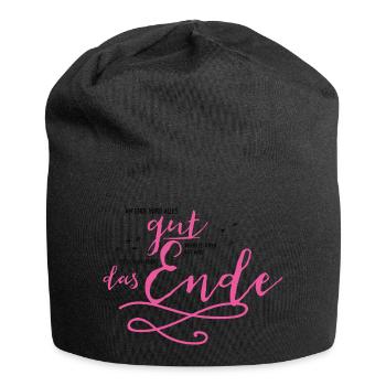 Am Ende wird alles gut! - Jersey-Beanie - Schwarz - Vorne