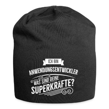 Anwendungsentwickler - Jersey-Beanie - Schwarz - Vorne
