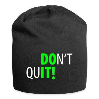 Do It! Don't Quit! Sport Motivation - Jersey-Beanie - Schwarz - Vorne