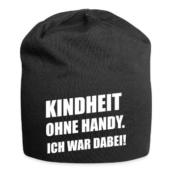 Kindheit ohne Handy. Ich war dabei! Geschenk - Jersey-Beanie - Schwarz - Vorne