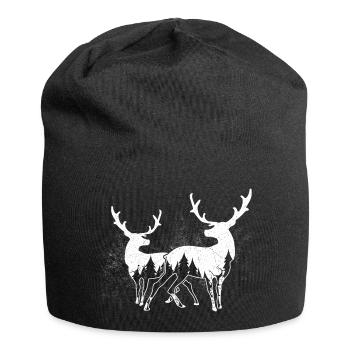 Résumé de la forêt d'orignaux - Bonnet en jersey - noir - Devant