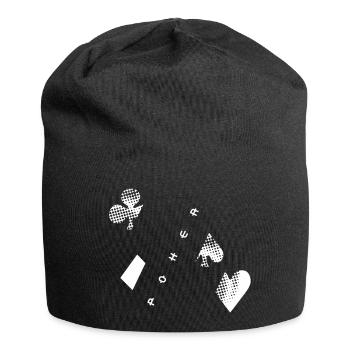 Poker - Jersey-Beanie - Schwarz - Vorne