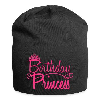 princess prinzessin krone koenigin girl maedchen p - Jersey-Beanie - Schwarz - Vorne