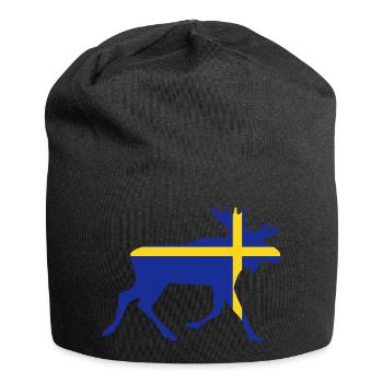 Schweden Elch - Jersey-Beanie - Schwarz - Vorne