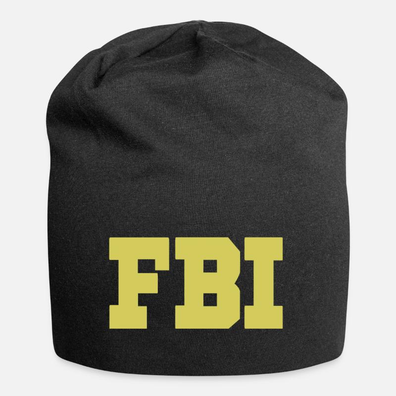 FBI - Bonnet en jersey - noir