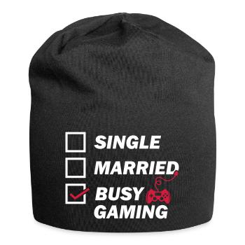 Busy Gaming - Jersey-Beanie - Schwarz - Vorne