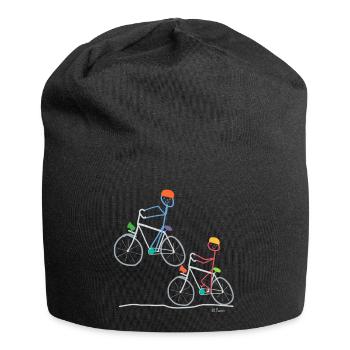 Strichmännchen Radfahrern, Fahrrad Bike Sport Tun - Jersey-Beanie - Schwarz - Vorne