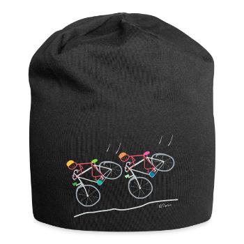 Stroke racing bike, competition tour funny sport - Jersey Beanie - black - Front