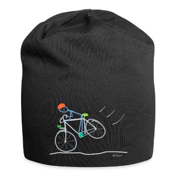 Cycling Stick Figure, Team Crew Fun - Jersey Beanie - black - Front