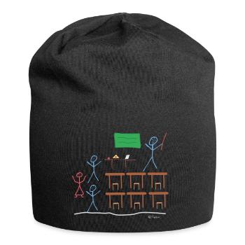 Strichmännnchen Klasse, Schule Gymnasium Schule - Jersey-Beanie - Schwarz - Vorne