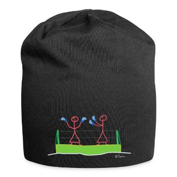 Boxe Strichmännchen Compétition Sport Hobby - Bonnet en jersey - noir - Devant