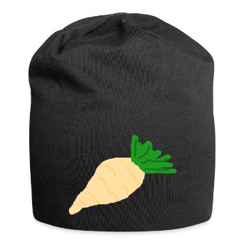 Rettich Zuckerrübe Wurzelgemüse - Jersey-Beanie - Schwarz - Vorne