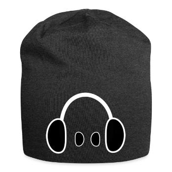 Headphones, Dj, Music Festival - Jersey Beanie - charcoal grey - Front