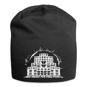 Freie Musik für freie Leute - Jersey-Beanie - Schwarz - Vorne