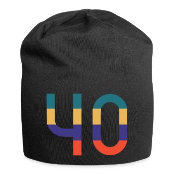 Die Zahl 40 - Jersey-Beanie - Schwarz - Vorne