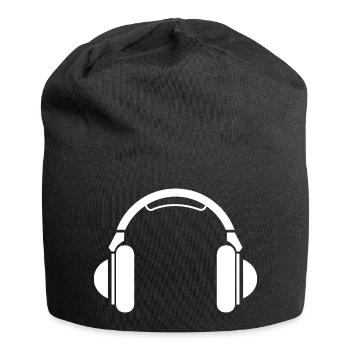 Earphones Headphones Music Music Icon Icon - Jersey Beanie - black - Front