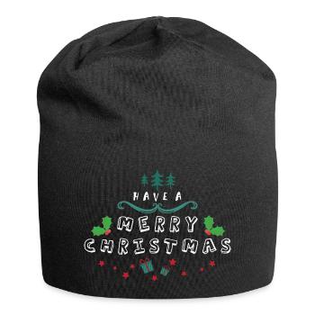 Christmas - Jersey-Beanie - Schwarz - Vorne
