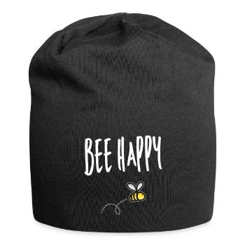 Bee happy bee beekeeper wasp honey saying bees - Jersey Beanie - black - Front