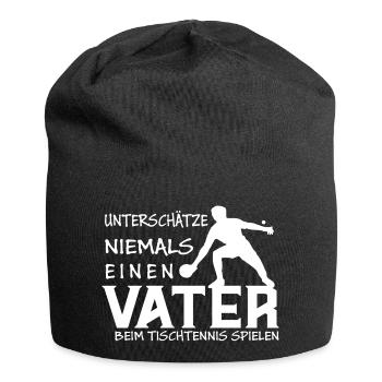 Papa Vater Sohn Tochter Mama Idee Geschenk Spruch - Jersey-Beanie - Schwarz - Vorne
